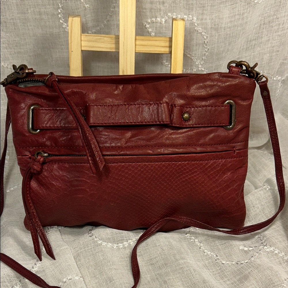Remi & Emmy leather shoulder elegant purse with removable strap into clutch